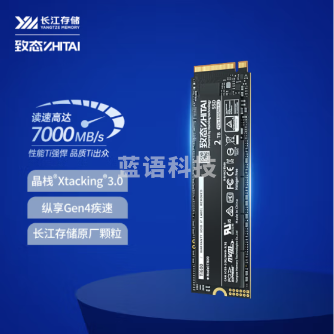 致态（ZhiTai）长江存储 2TB SSD固态硬盘 NVMe M.2接口 Ti600系列 (PCIe 4.0 产品)