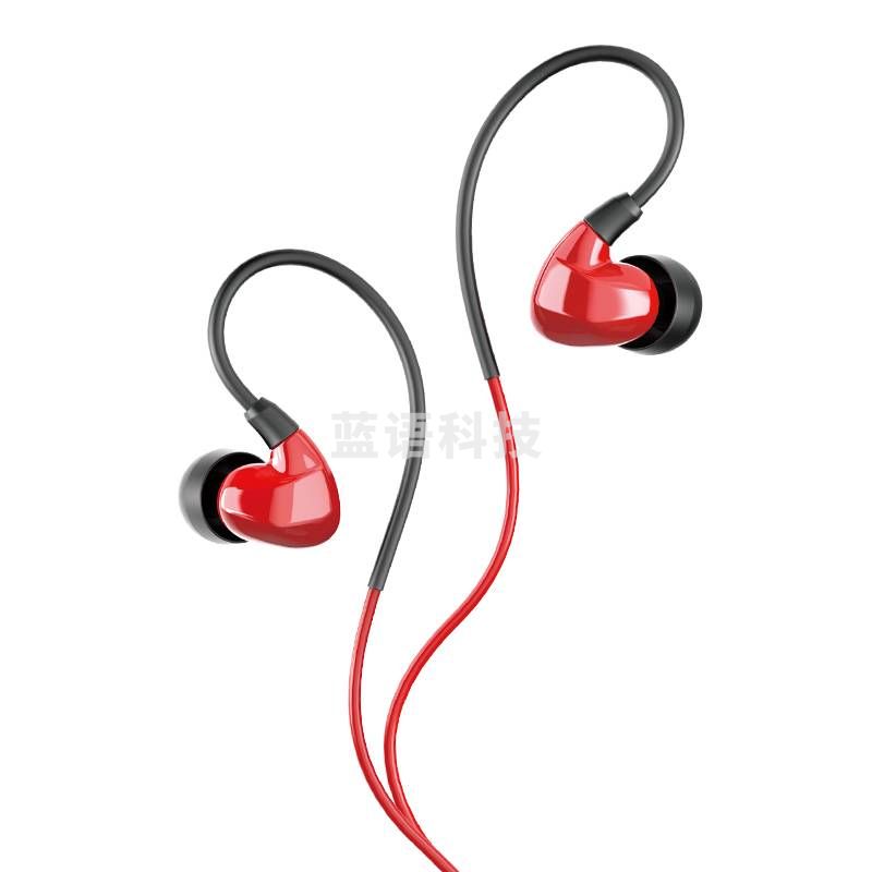 得胜(TAKSTAR)TS-2260 有线耳机线控手机入耳式重低音耳塞 入耳式监听耳机 红色