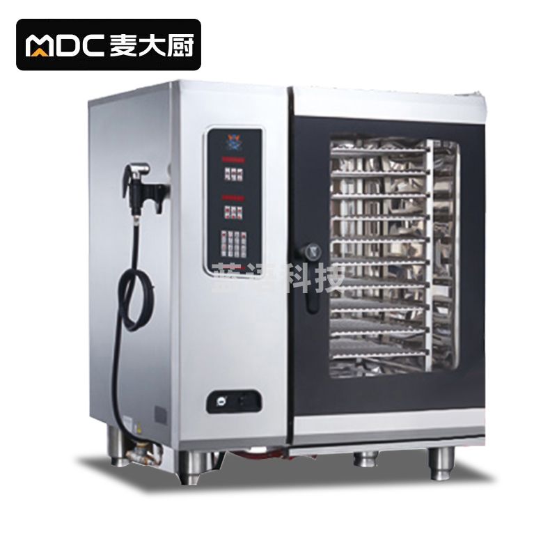 麦大厨豪华款 380V 18.3kw 按键式十层万能蒸烤箱