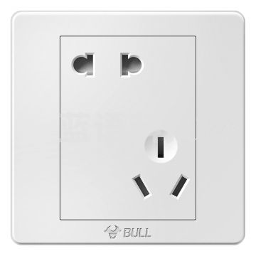 公牛(BULL) 开关插座 G07系列 10A斜五孔插座 86型面板G07Z223A 白色 暗装
