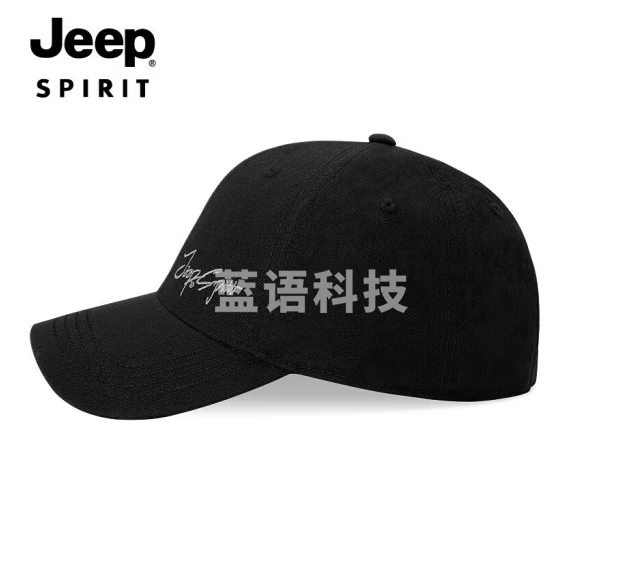 吉普（JEEP）帽子男女士棒球帽时尚潮流四季鸭舌帽防晒遮阳帽休闲白搭太阳帽 黑色