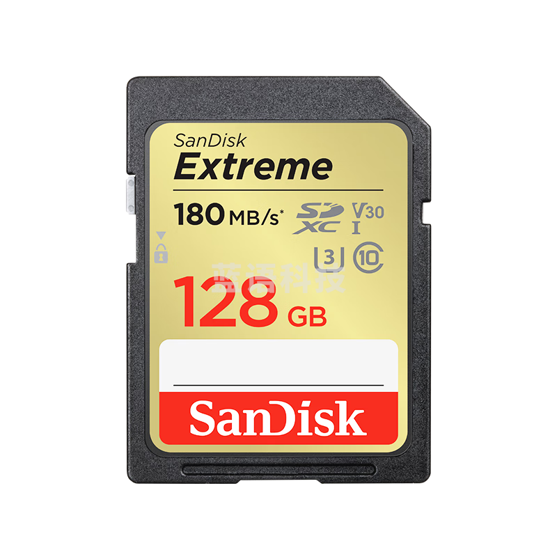 闪迪(SanDisk)128GB SD内存卡 4K V30 U3 C10 相机存储卡 读速180MB/s 写速90MB/s 高速连拍 微单/单反相机