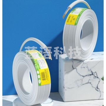 山泽(SAMZHE) 电话线2芯多股纯铜扁平 办公机房电话连接线 工程语音布线 50米/卷 YRVW04261744307041
