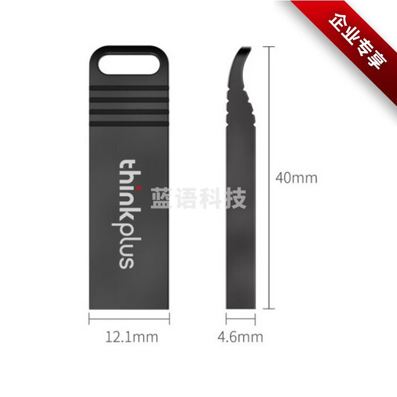 联想thinkplus USB2.0金属闪存盘 即插即用商用U盘 优盘 MU221 闪存盘 16G