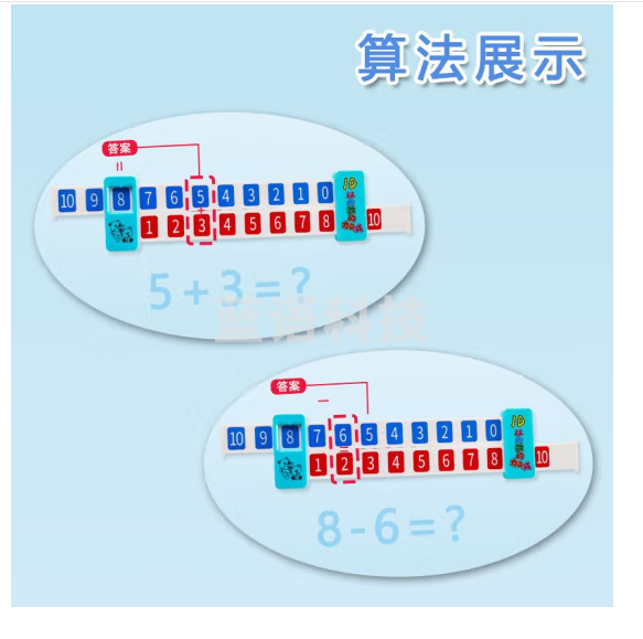 舜江 儿童数学分解尺数字10十幼儿20以内计算一年级算数加减法教具 小学加减法学习教具 分解尺