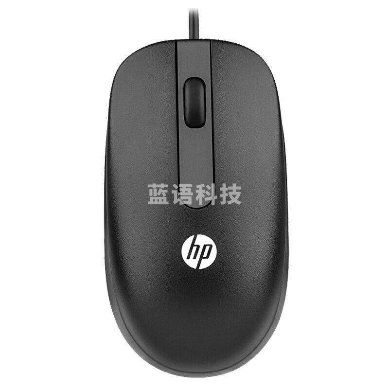 惠普(HP)有线办公鼠标 笔记本台式机鼠标 黑色