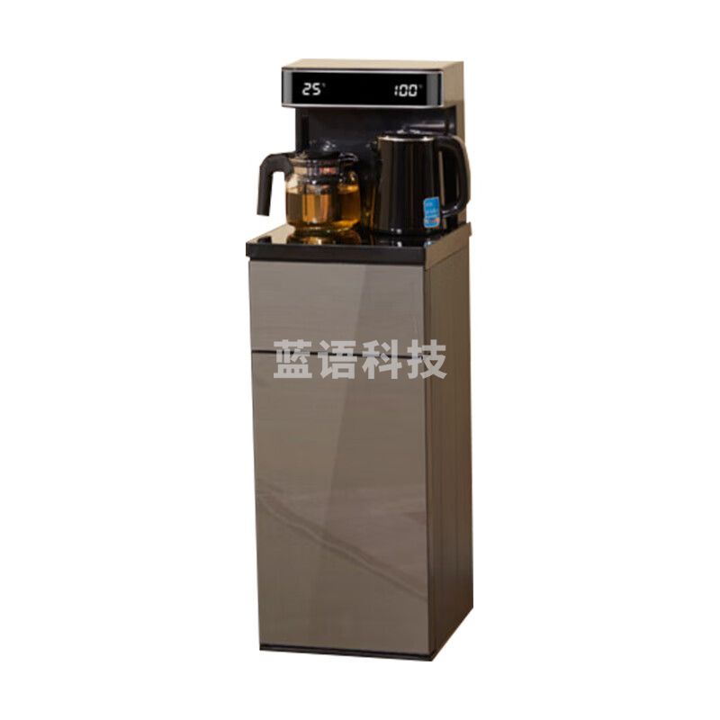 奥克斯（AUX）家用茶吧机大屏下置水桶饮水机 双温双显双出水口 立式智能遥控茶吧机温热款YCB-58