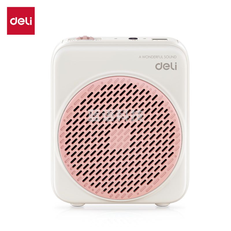 得力(deli)得力(deli)小蜜蜂扩音器教师专用小喇叭腰挂麦克风导游便携式喊话器教学讲课 LT900 粉色