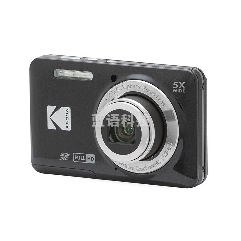 柯达(Kodak)FZ55 便携数码相机 1635万 2.7“屏 5光变 28mm广角 1080P高清 黑色