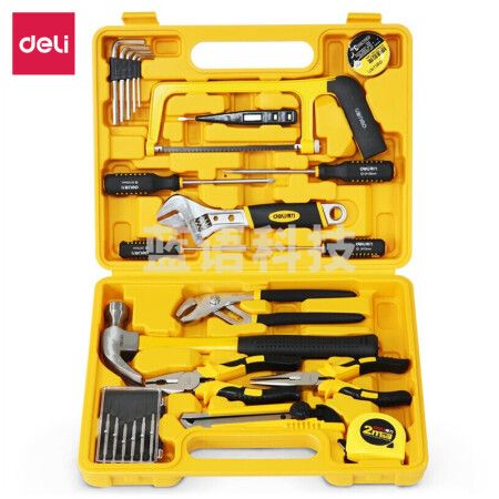 得力(deli)多用途工具箱 工具套装 维修工具组合25件套 3702.