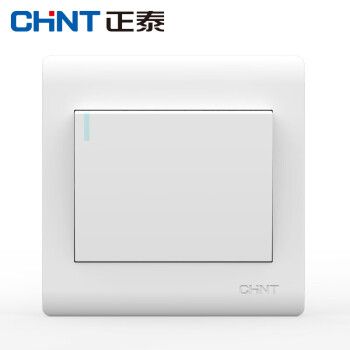 正泰（CHNT）NEW7-Z00100 插座面板86型墙壁开关 7Z象牙白 一开单控