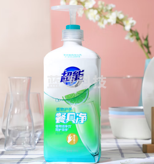 快速去油污 果蔬通用超能 洗洁精 植物护手餐具净 1kg 瓶装 餐具清洗