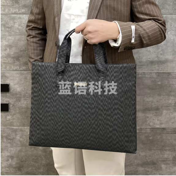 斯莫尔（SIMOER）SL-527 黑色男士商务大容量横款手提包笔记本事务包公文包厂家定制款可印刷请联系客服