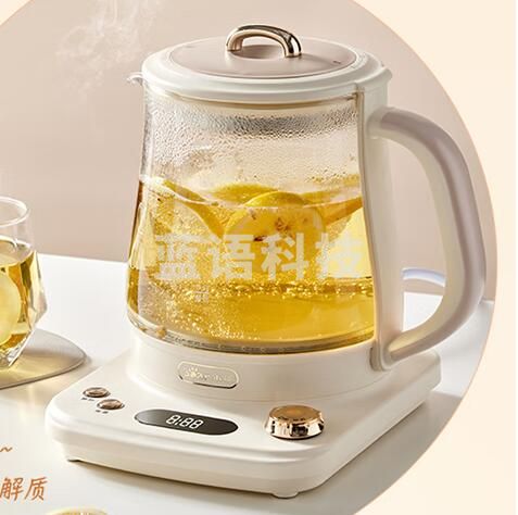 小熊（Bear） 煮茶器 电水壶 热水壶 煮茶壶 恒温电热水壶 迷你玻璃花茶壶  1.5L 烧水壶