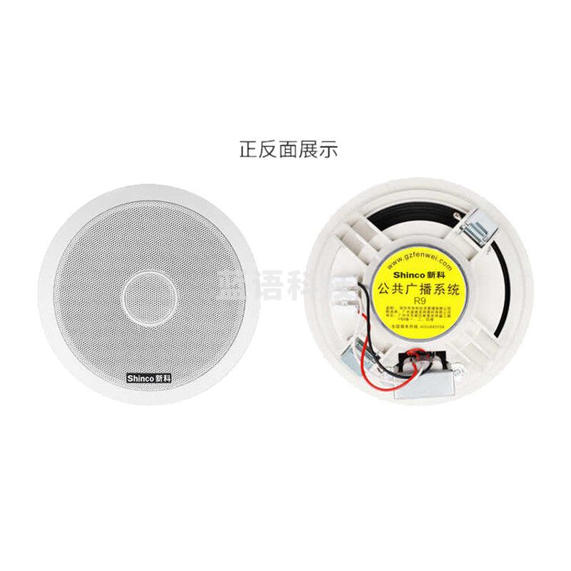 新科（Shinco）R9 定压吸顶喇叭音响 吊顶背景音乐公共广播 6.5英寸