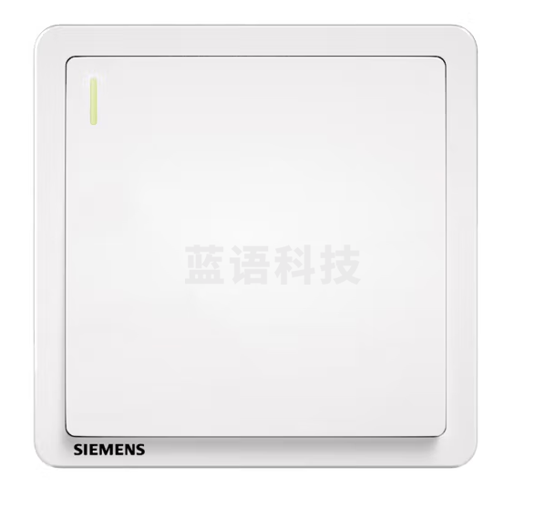 西门子（SIEMENS）开关面板 一开单控带荧光面板 86型暗装墙壁面板 致典雅白色 5TA1412-3NC01