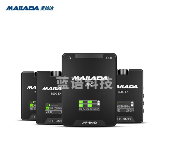 麦拉达（mailada） S900Q无线小蜜蜂话筒无线话筒领夹式手机直播设备单反相机收音麦一拖四采访麦录音直播麦克风 S900P一拖三