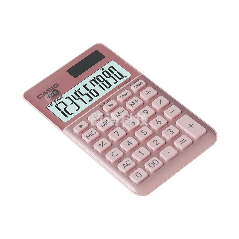 卡西欧（CASIO）stylish时尚计算器 璨光粉 SL-1000SC-PK