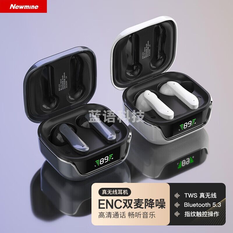 纽曼(Newmine)LY10 真无线蓝牙耳机 入耳式音乐耳机运动跑步超长续航通话降噪适用于苹果华为小米