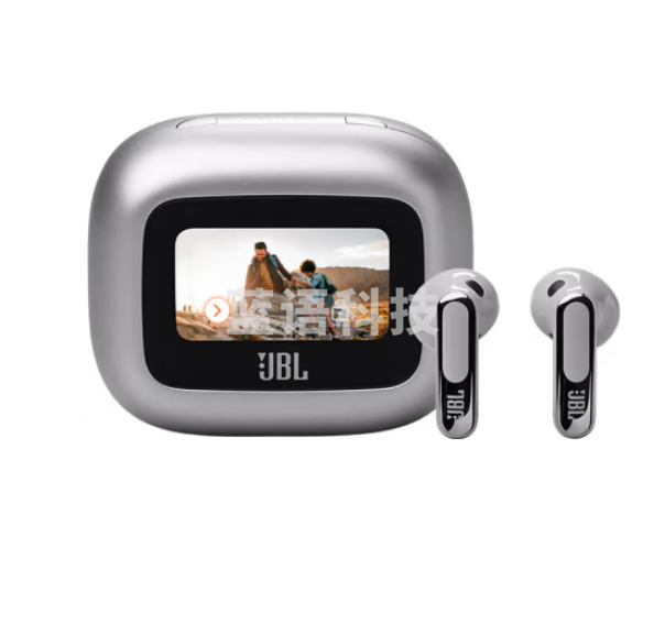 JBL LIVE FLEX 3晶彩荚真无线蓝牙耳机 智能触屏 自适应降噪 苹果华为小米通用 银