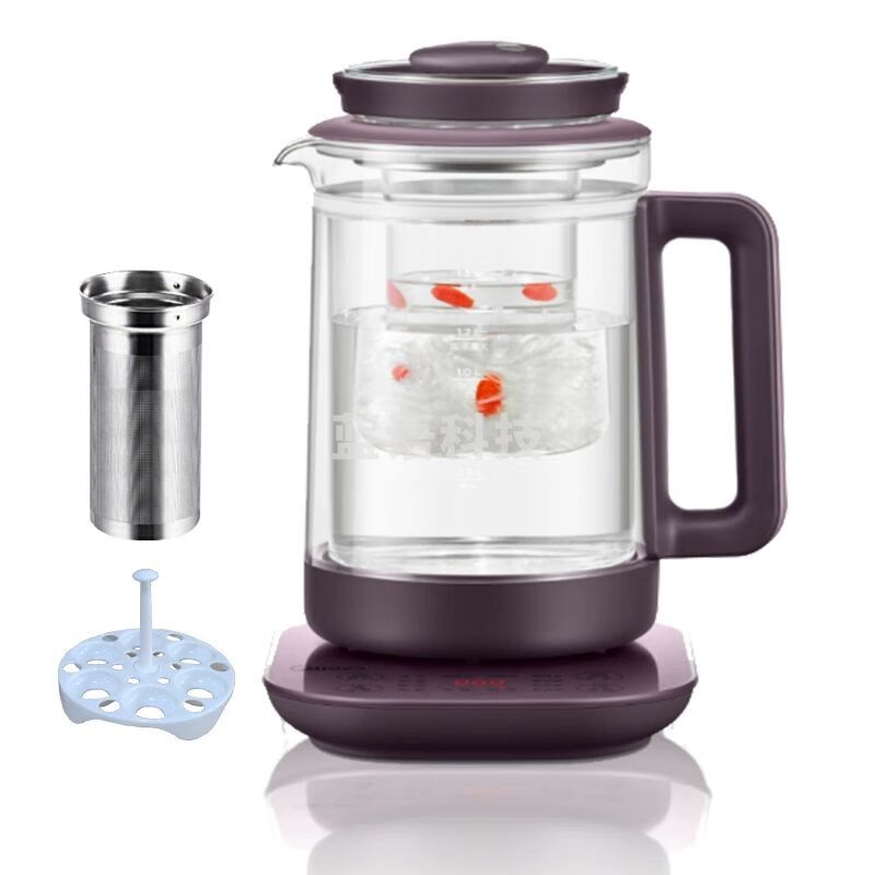 美的(Midea)MD-JYE30P60 养生壶电水壶家用玻璃烧水壶煎药1.5L升煮茶壶