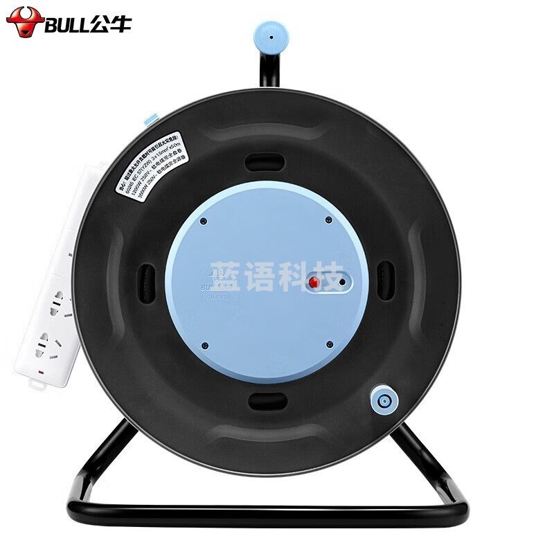 公牛(BULL)GN-806D 卷线盘 大功率16A拖线盘绕线盘/移动电缆电线盘50米3*2.52