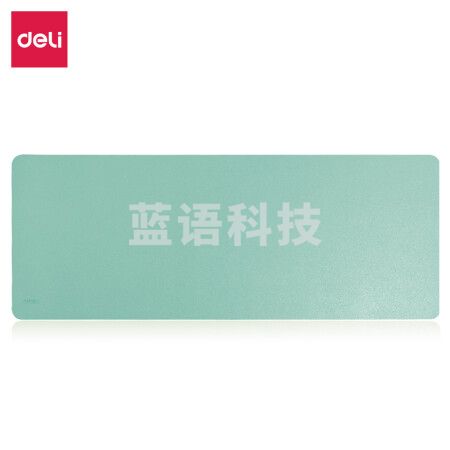 得力(deli) 皮质+软木材质双面防水鼠标垫 超大面积桌垫 触感亲肤舒适 绿色83012