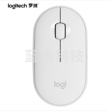 罗技无线+蓝牙鼠标/Pebble 鹅卵石轻薄静音(米白色)