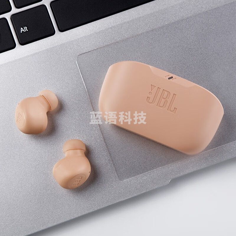 JBL WAVE BUDS 真无线蓝牙耳机入耳式智能环境音双耳传输适用苹果安卓手机香槟金