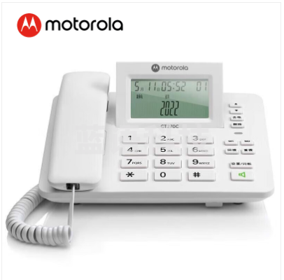 摩托罗拉电话机(MOTOROLA) CT270C电话机座机固定电话办公家用来电显示3.2英寸白色