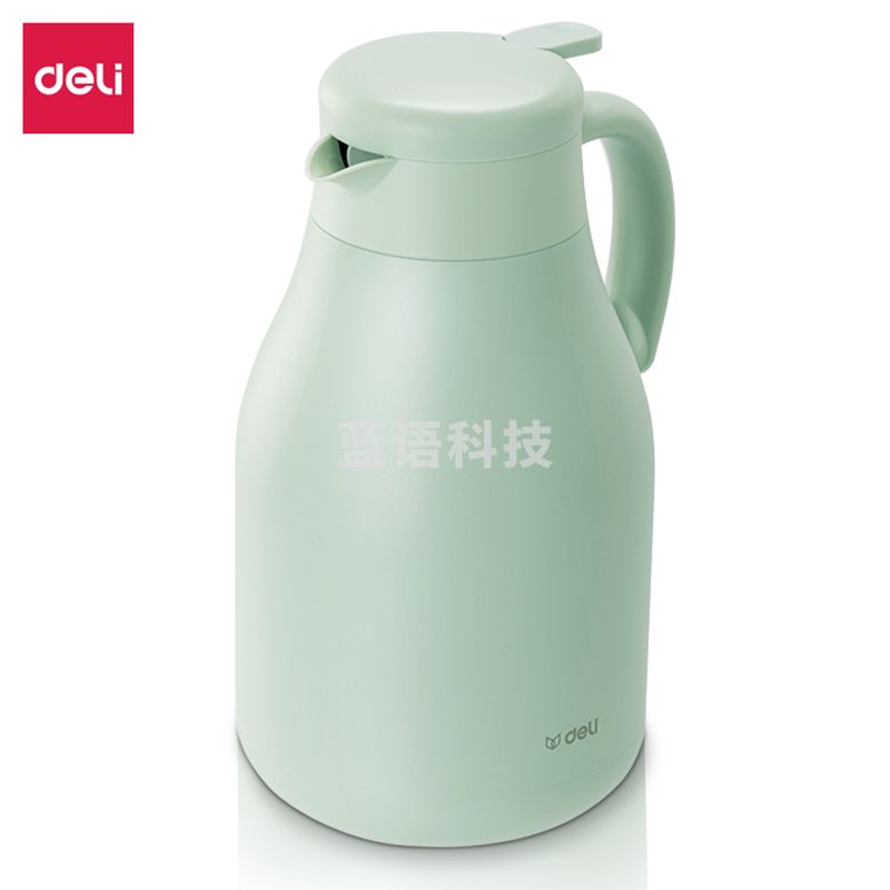 得力 1.8升 保温壶 不锈钢真空保温(绿)LL101-G