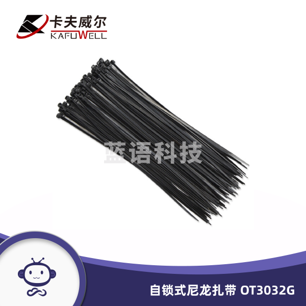 卡夫威尔 自锁式尼龙扎带 理线带 扎线 2.7*250mm 黑色 100支装 OT3032G