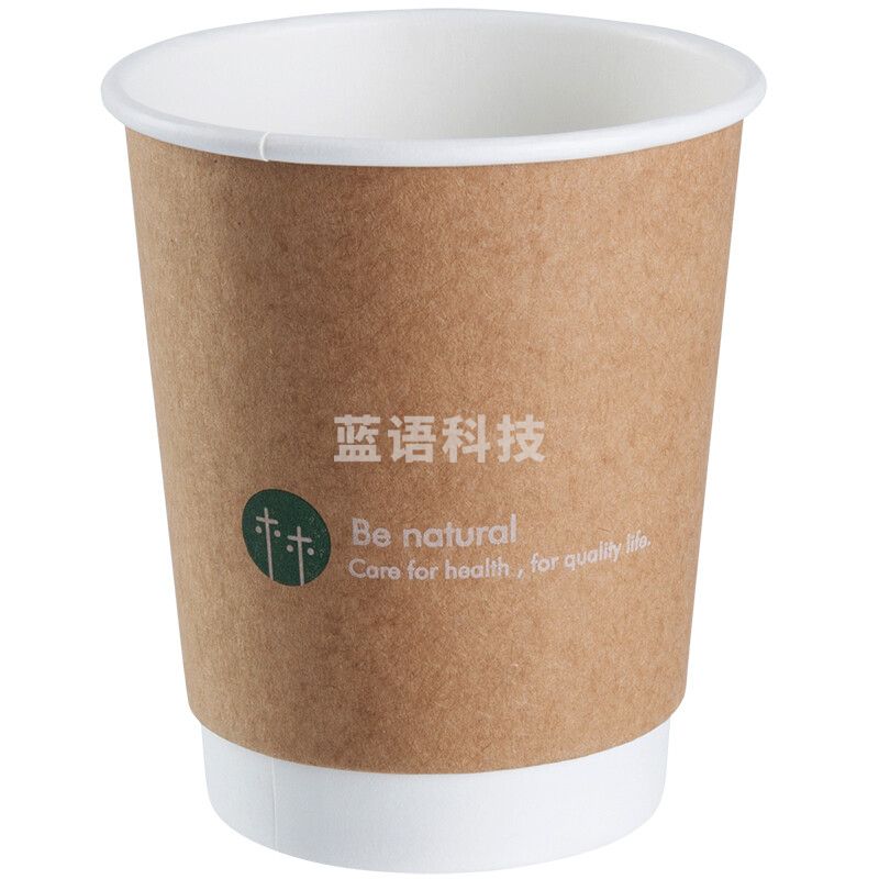 得力19204双层纸杯(棕)(20只/包)280ml(IDAJDXC)M&C24313