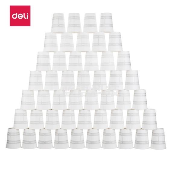 得力（deli） 19200 250ml加厚一次性纸杯 50只/包（6包一组）