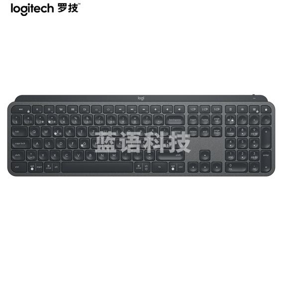 罗技（Logitech）MX Keys 键盘 无线蓝牙键盘 适配苹果Mac OS 办公键盘 超薄 全尺寸 智能背光 深灰色 kp
