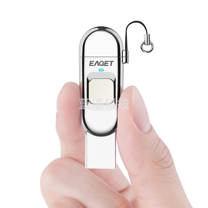 忆捷（EAGET） HF-C01 256GB Type-C USB3.1 指纹加密手机U盘 双接口手机电脑多用 隐私安全保护 商务娱乐优盘