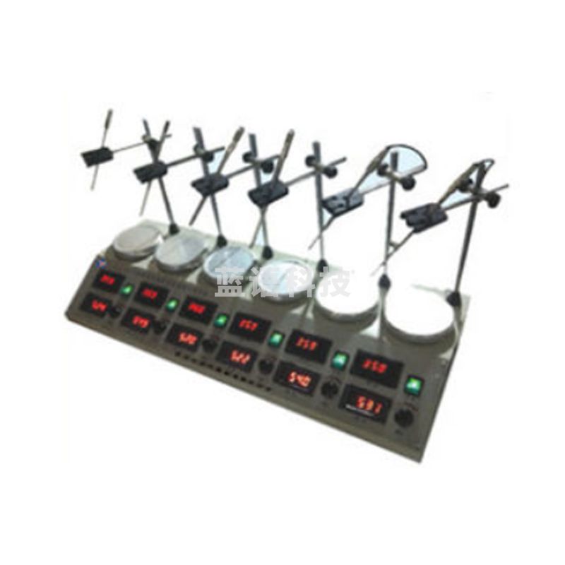 JISENPUER常州国宇仪器HJ-6AS 六联双数显恒温磁力搅拌器搅拌机100℃定制 HJ-6AS磁力搅拌器