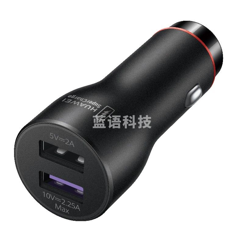 华为（HUAWEI）车载充电器车充头带线版（Max 22.5W SE）双口超级快充/一拖二/内附TypeC数据线 深灰色CP36