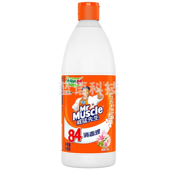 威猛先生（Mr Muscle） 84消毒液 清新花香 除菌液 漂白水 马桶除菌 500g*20瓶