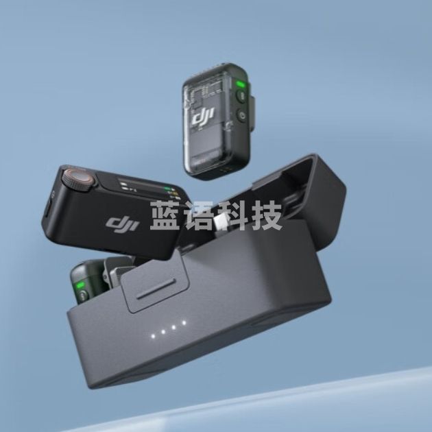(id:753)大疆DJI Mic 2(两发一收，含充电盒)专业音质无线麦克风 一拖二领夹麦。