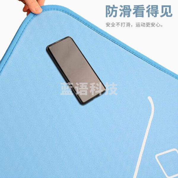 李宁（LI-NING） NBR包边体位线加宽185*80cm防滑家用加厚10mm训练健身运动垫 LBDM734-1 蓝色