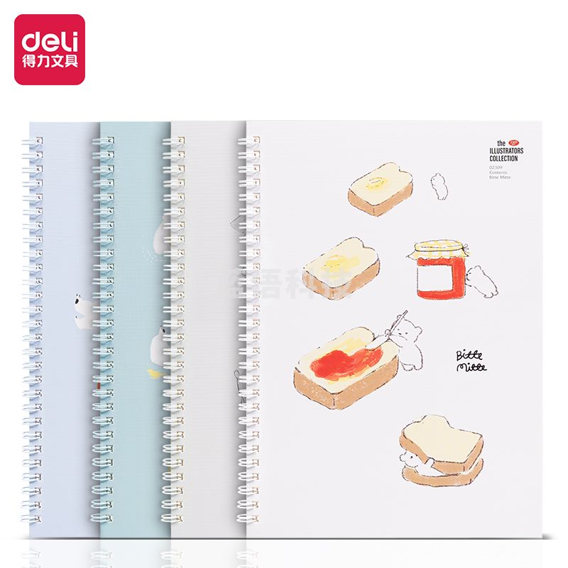 得力LB560插画师联名系列螺旋本 B5 60张笔记本(动物志2)(本)