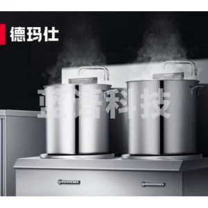 德玛仕 DEMASHI HW-STL12C-02 电磁炉 高背汤炉 商用 大功率 酒店厨房猛火双头高汤炉 201材质