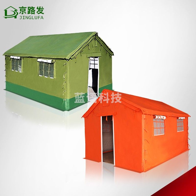 京路发  加厚圆管军工施工棉帐篷  民用帆布帐篷户外防雨保暖 Y4 型5*6米