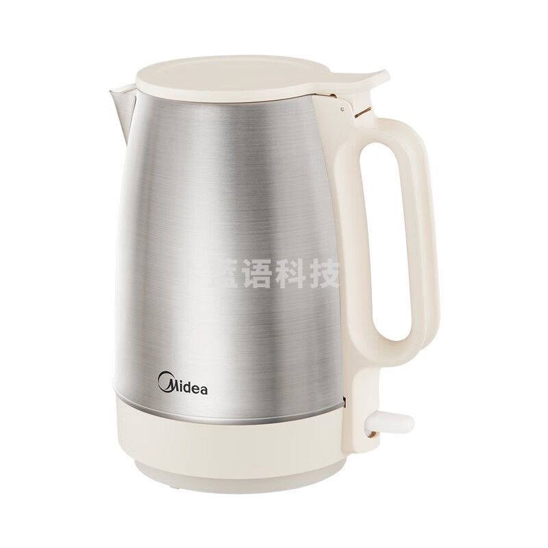 美的(midea)热水壶家用电水壶不锈钢电热水壶大容量电热水壶电热一体烧水壶电茶壶SH17DG01 白色