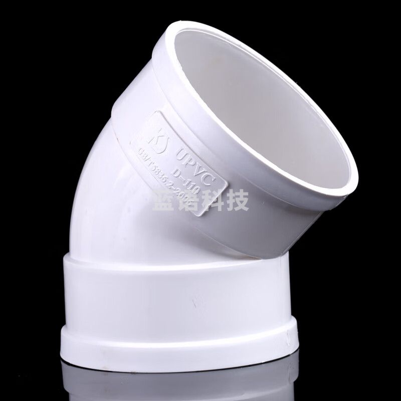 PVC弯头 给水管道等径弯头 45度弯头 75mm