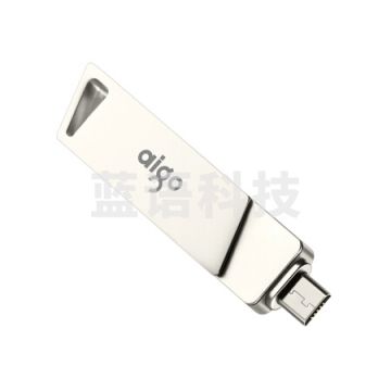 爱国者（aigo）128GB Micro USB USB3.0 手机U盘 U385银色 双接口手机电脑两用   PJ.496