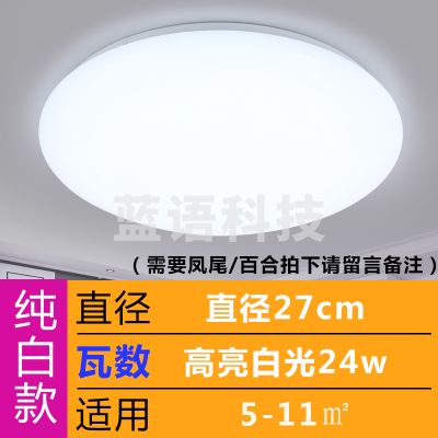 吸顶灯LED超亮圆灯家用客厅卧室厨房灯具圆形楼梯阳台简约面包灯34cm24W