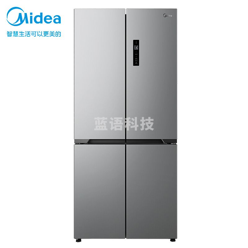 美的(Midea)MR-545WSPZE 545十字对开门大容量风冷无霜一级能效双变频电冰箱 超薄