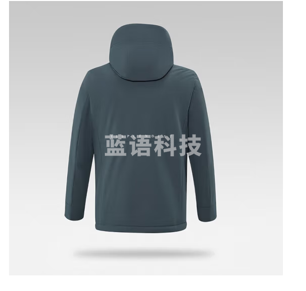 HLA海澜之家羽绒服男2021冬季极光系列鹅绒连帽纯色挺括外套HWRAJ4D066A蓝灰(B6)175/165/170/180码数